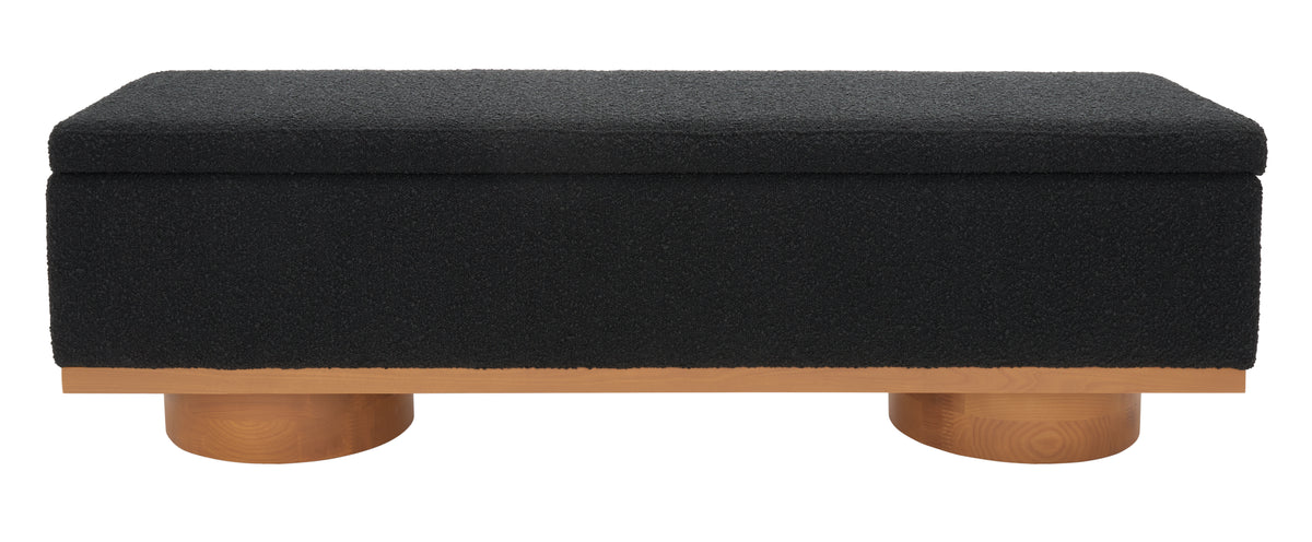 Vianna Boucle Bench in Black and Natural