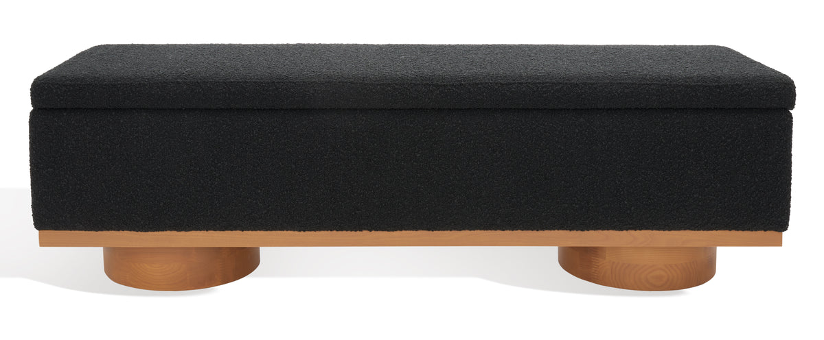 Vianna Boucle Bench in Black and Natural