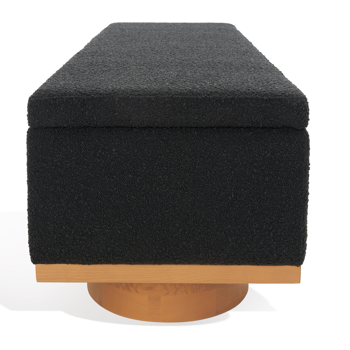 Vianna Boucle Bench in Black and Natural