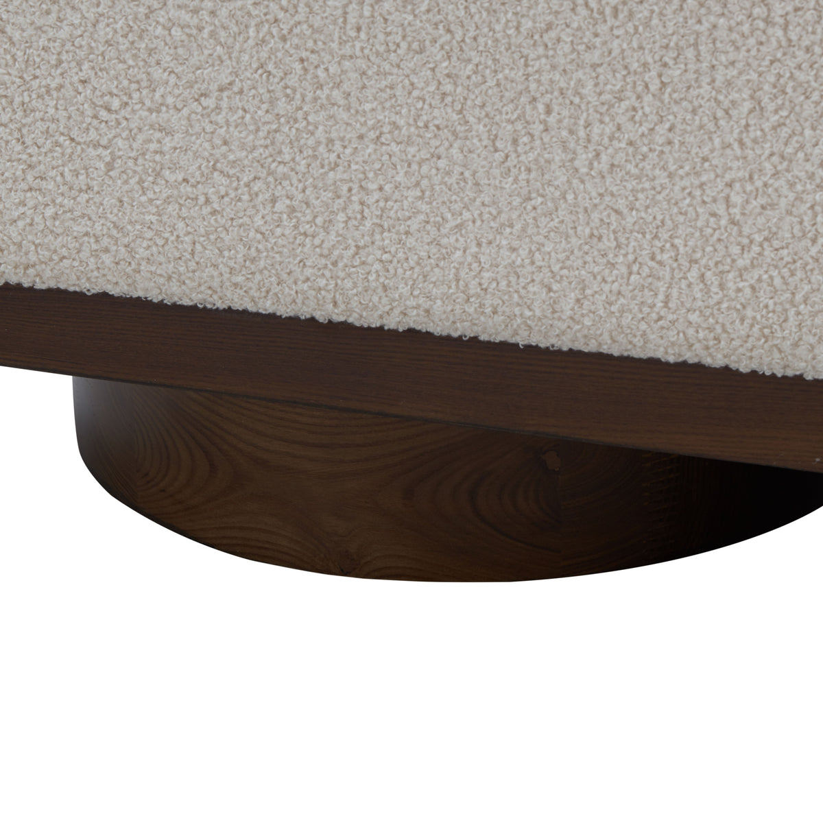 Vianna Teddy Storage Bench Sand in Walnut