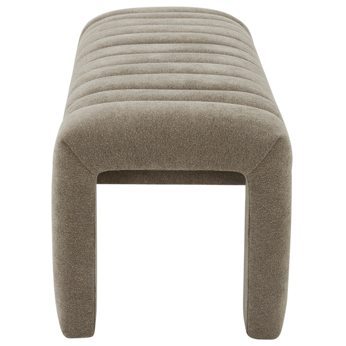 Bellisima Channel Tufted Bench in Taupe