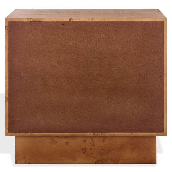 Tessly Burl Veneer Chest in Walnut Burl