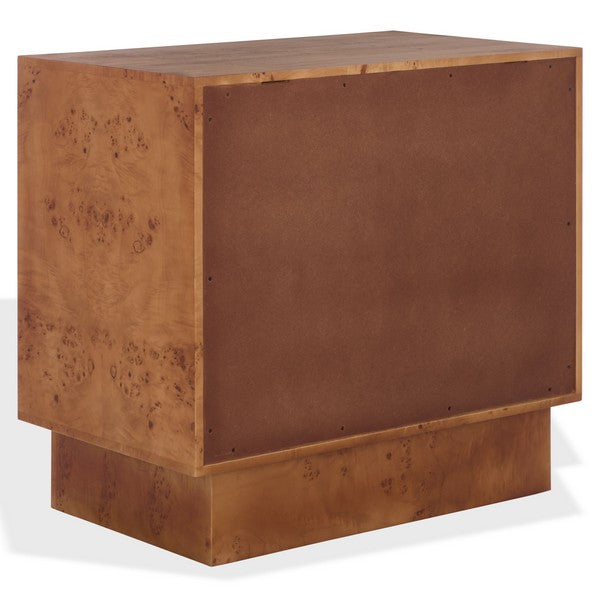 Tessly Burl Veneer Chest in Walnut Burl