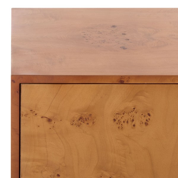 Tessly Burl Veneer Chest in Walnut Burl