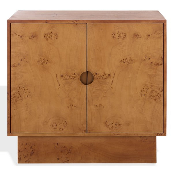 Tessly Burl Veneer Chest in Walnut Burl