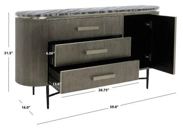 Everlyse Marble Top Sideboard - The Mayfair Hall