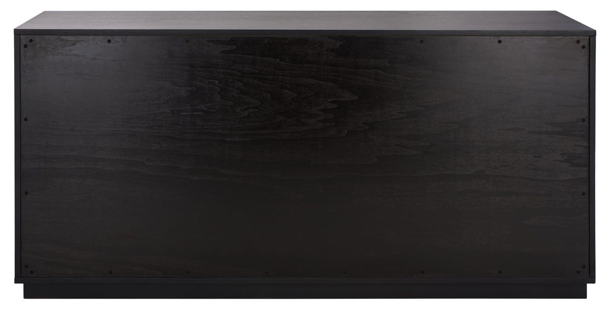 Zeus 6 Drawer Wood Dresser in Black