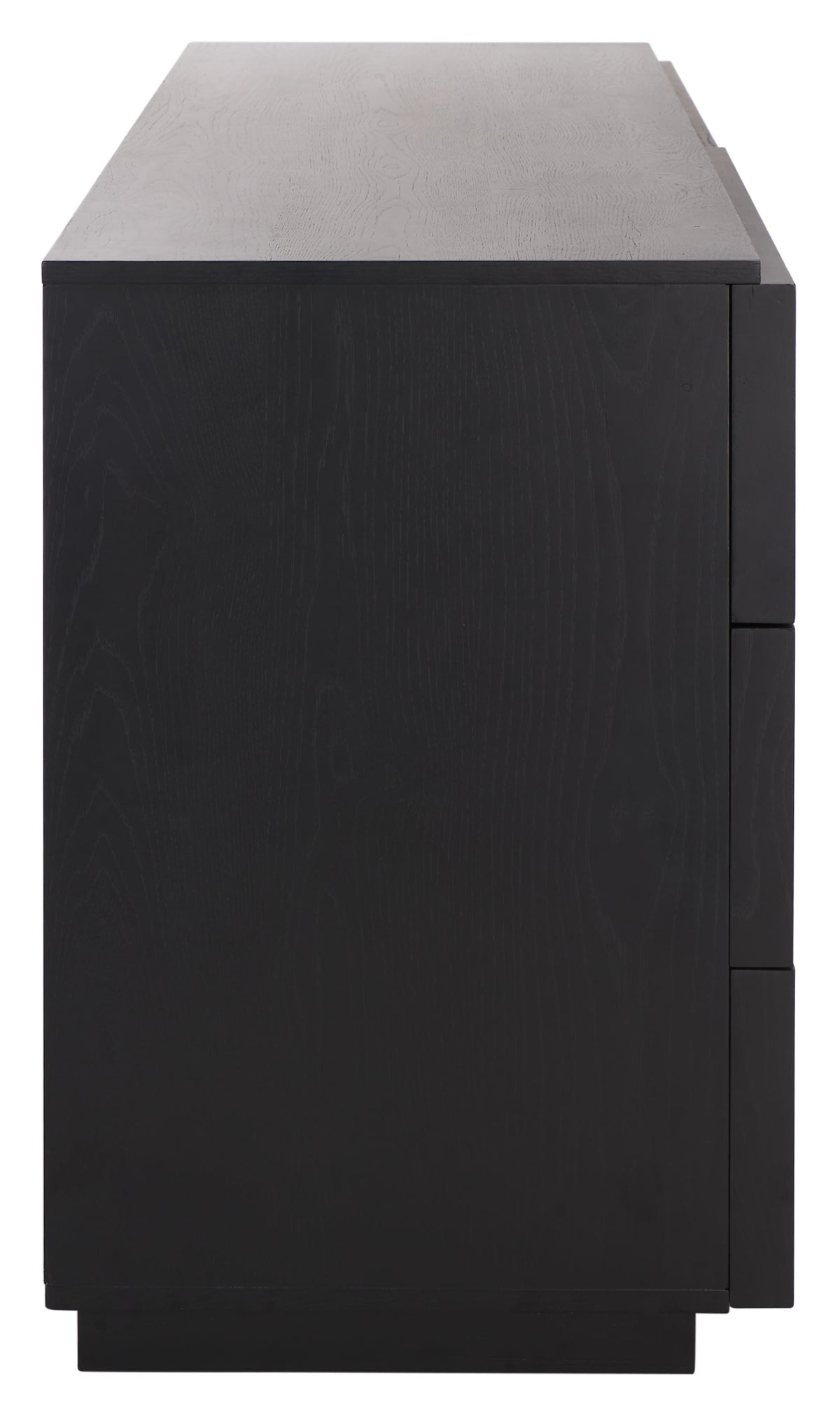 Zeus 6 Drawer Wood Dresser in Black