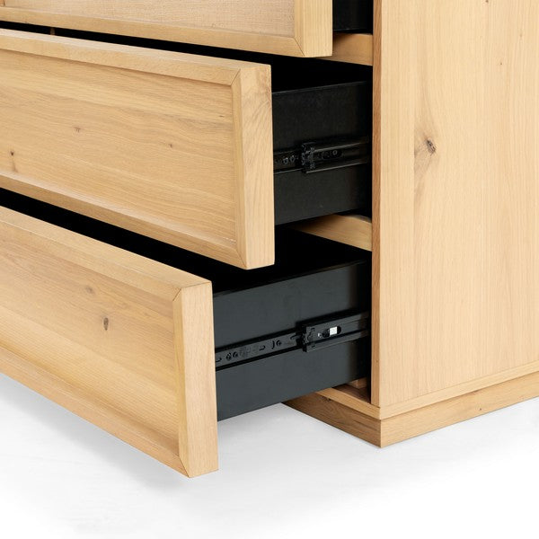 Zeus 6 Drawer Dresser in Natural