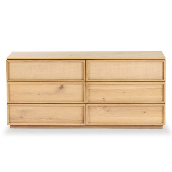 Zeus 6 Drawer Dresser in Natural