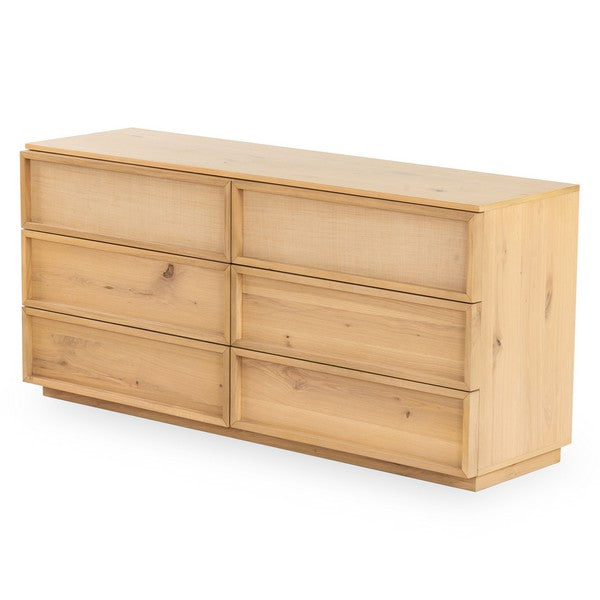 Zeus 6 Drawer Dresser in Natural