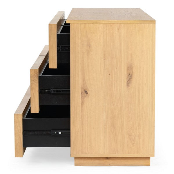 Zeus 6 Drawer Dresser in Natural