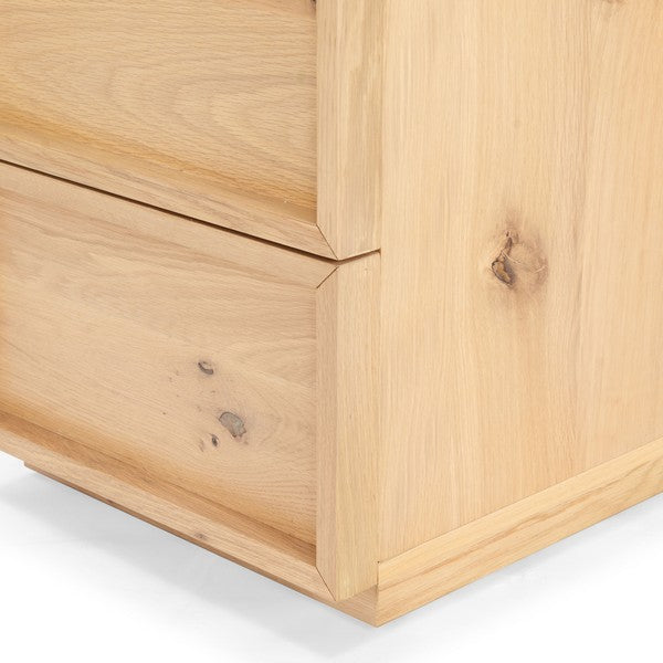 Zeus 2 Drawer Nightstand in Natural