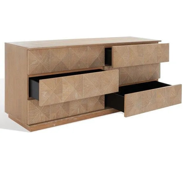 Safavieh Patty Natural 6-Drawer Dresser