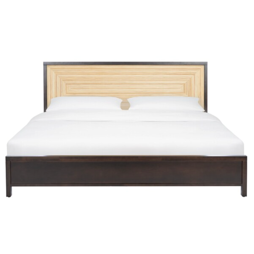 Stassie Cane King Bed in Black and Natural