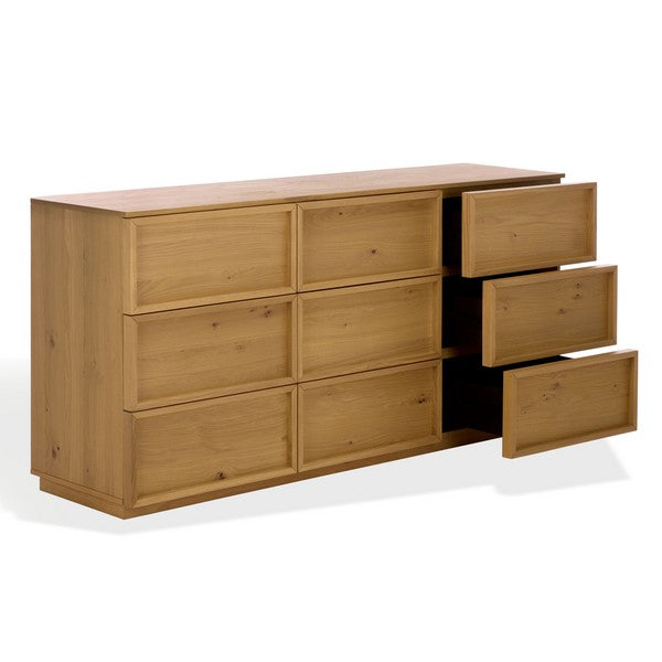 Zeus 9 Drawer Dresser in Natural