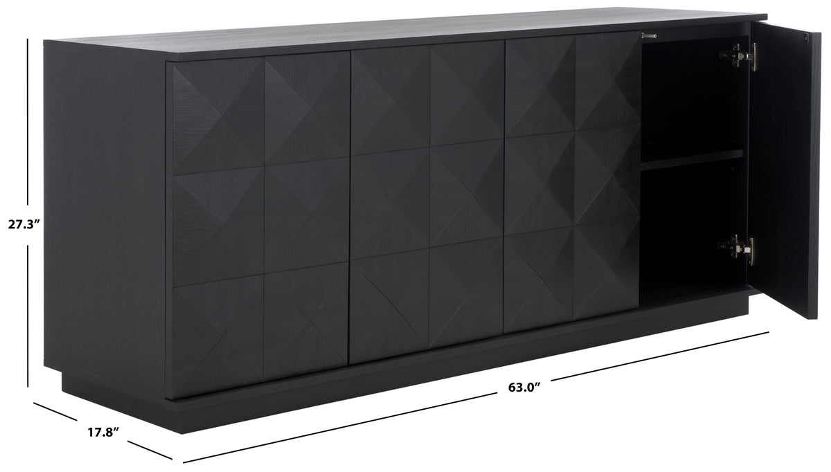 Patty 4 Door Sideboard in Black