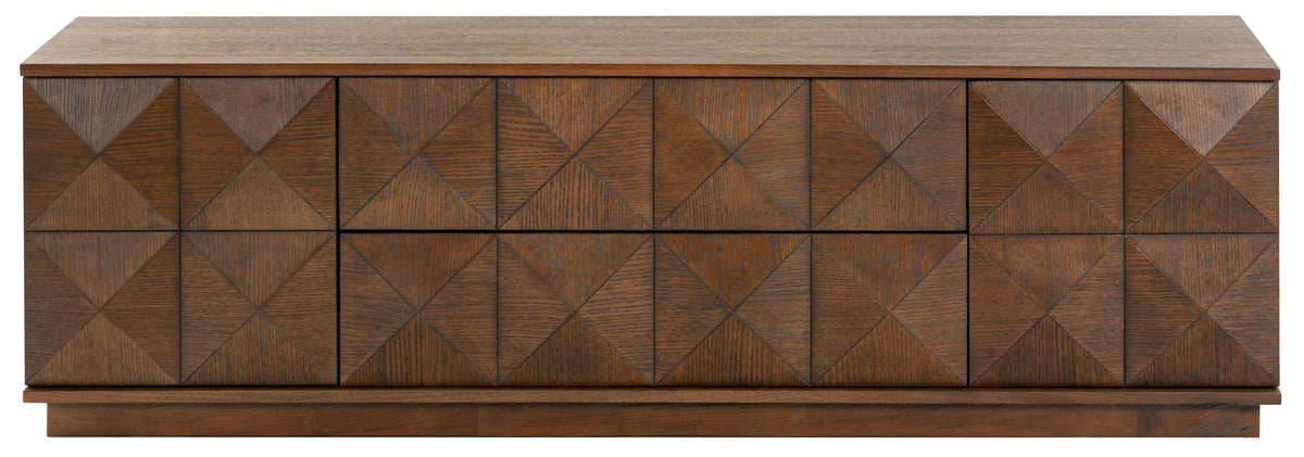 Patty 2 Door Wood Sideboard and Media Stand in Walnut
