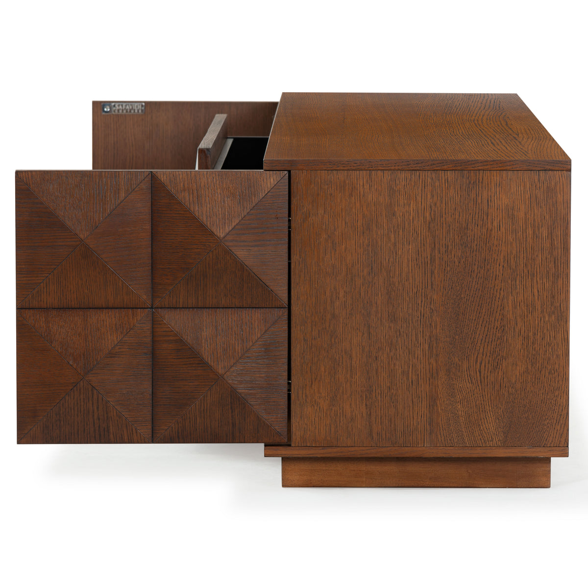 Patty 2 Door Wood Sideboard and Media Stand in Walnut