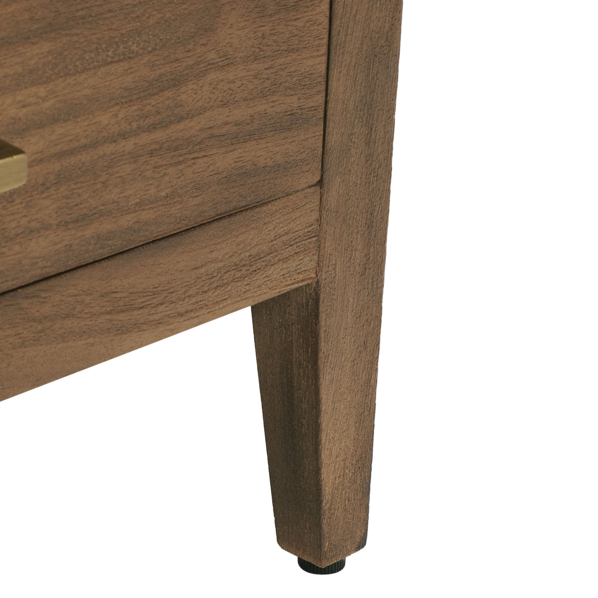 Ariella 3 Drawer Wood Nightstand in Brown