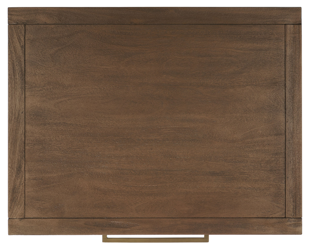 Ariella 3 Drawer Wood Nightstand in Brown