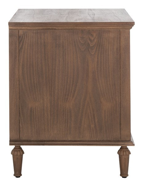 Lisabet 1 Drawer Wood Nightstand in Brown