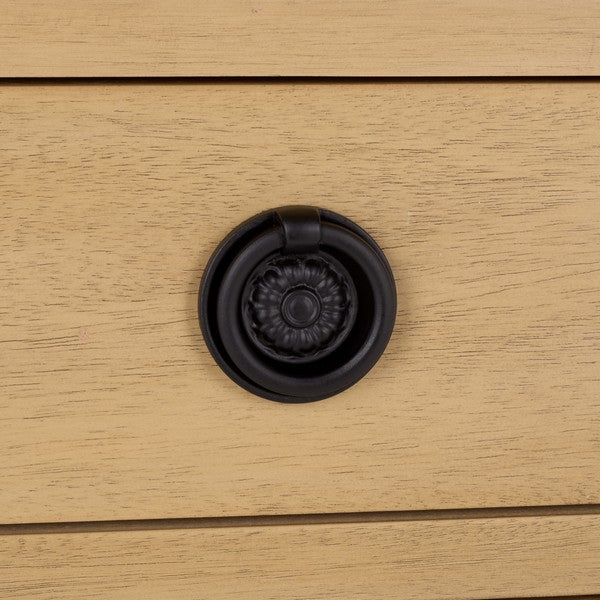 Lisabet 3 Drawer Wood Nightstand in Light Oak