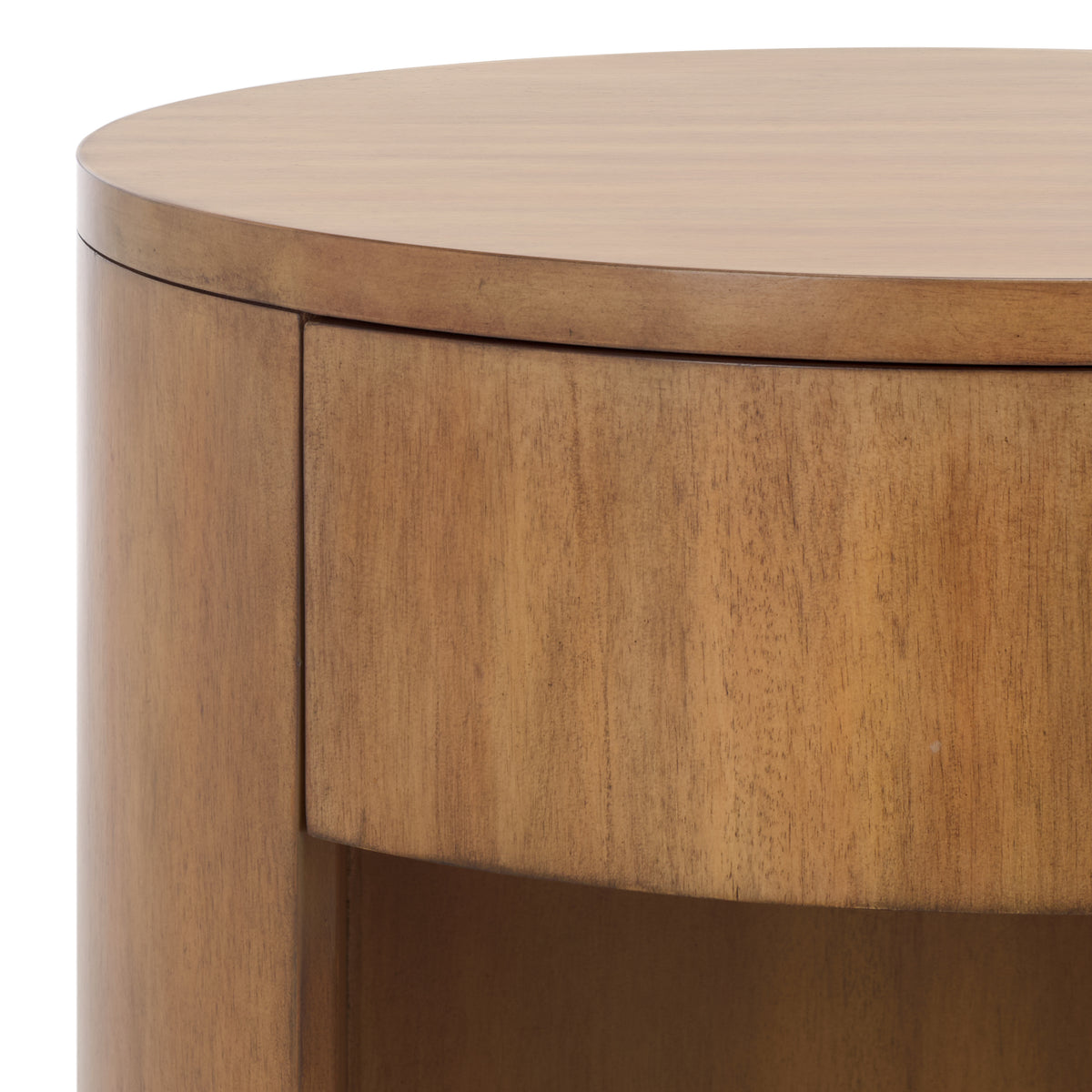 Daiya Round 1 Drawer Wood Nightstand in Natural