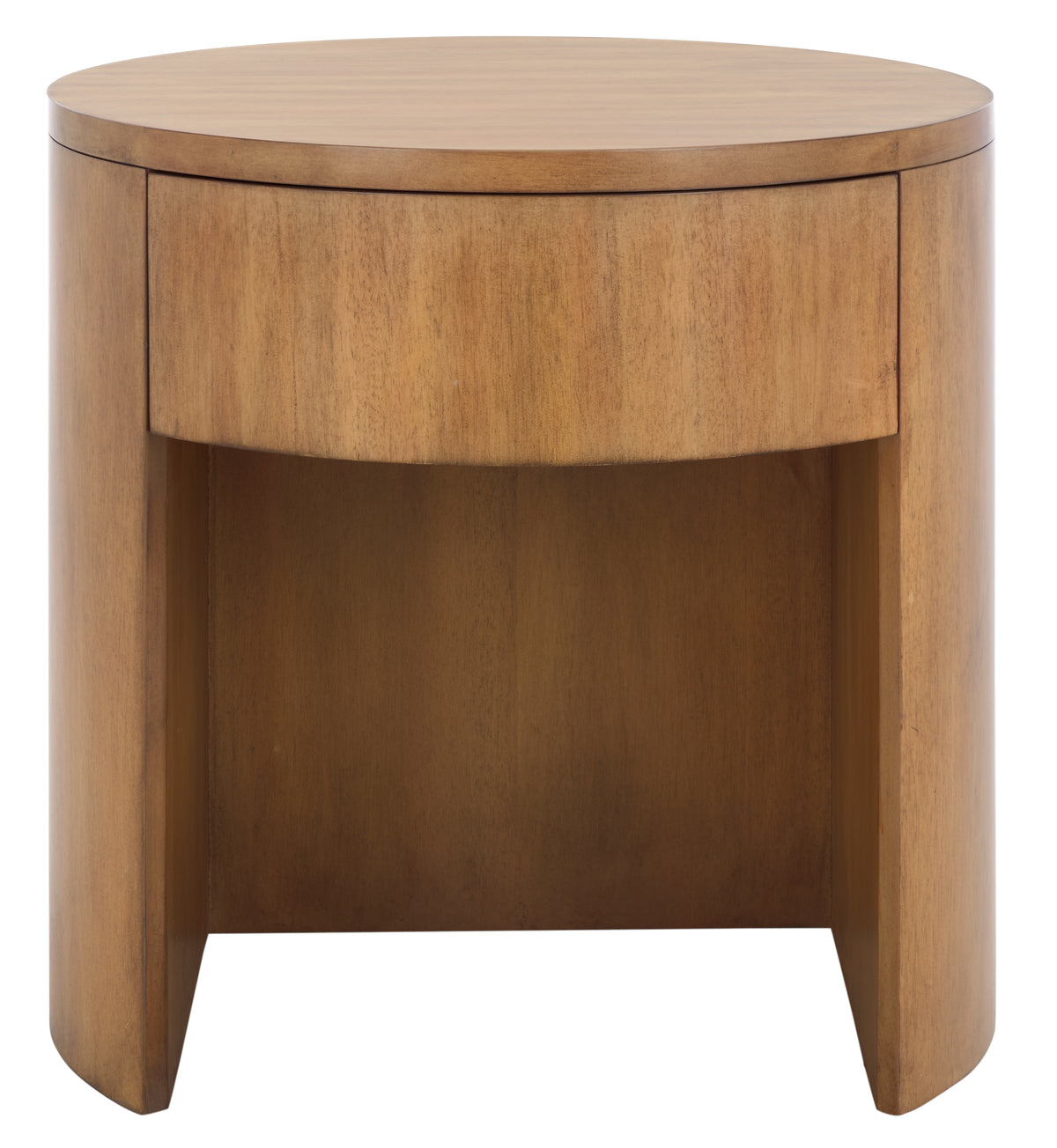 Daiya Round 1 Drawer Wood Nightstand in Natural