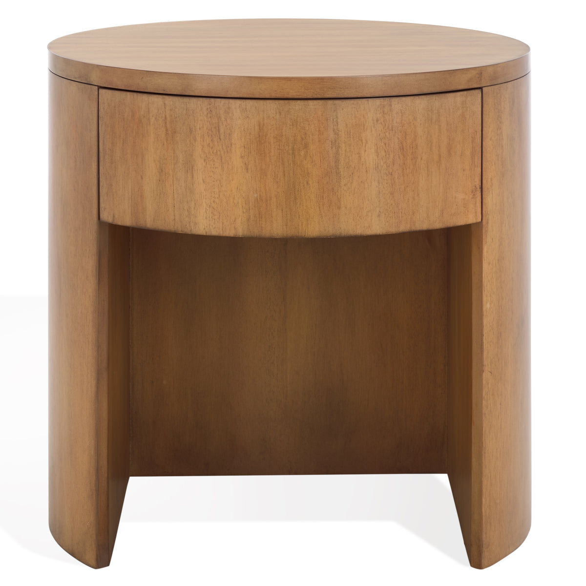 Daiya Round 1 Drawer Wood Nightstand in Natural