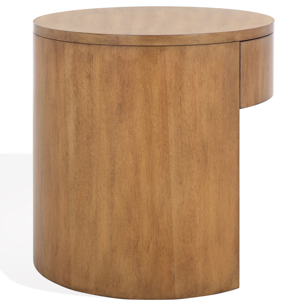 Daiya Round 1 Drawer Wood Nightstand in Natural