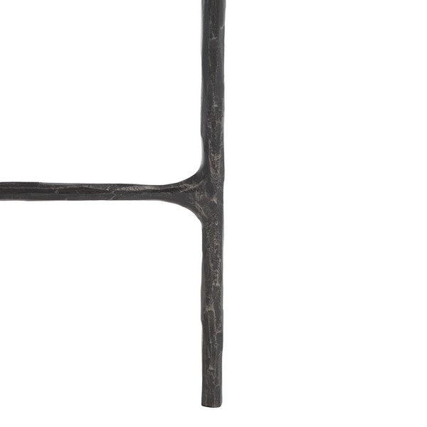 Jessa Black-White Forged Metal Console Table - The Mayfair Hall