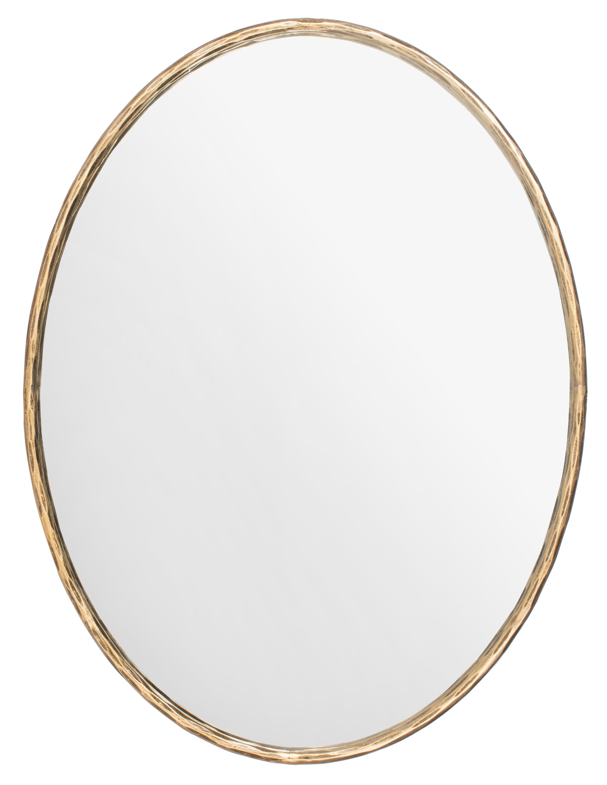 Jessa Oval Metal Mirror in Brass