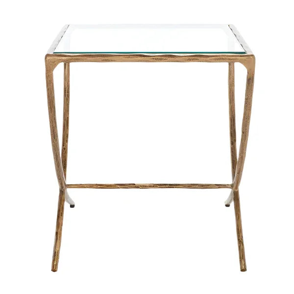 Debbie Metal Accent Table in Brass - The Mayfair Hall