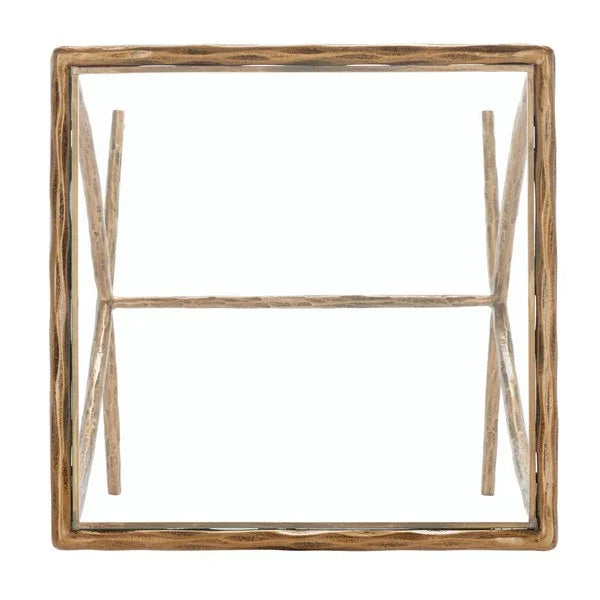 Debbie Metal Accent Table in Brass - The Mayfair Hall