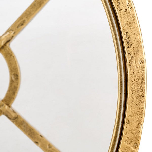 Tauri Forged Metal Round Accent Table in Brass