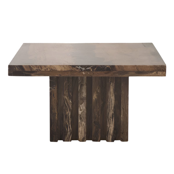 Olivia Marble Accent Table in Brown