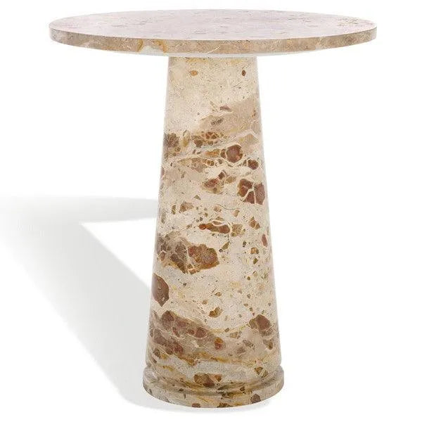 Safavieh Valentia Marble Accent Table in Beige