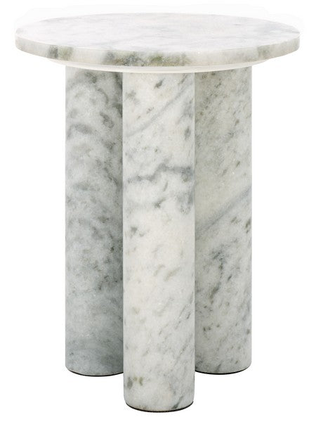 Giabella 3 Leg White Marble Accent Table - The Mayfair Hall