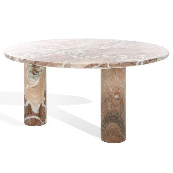 Safavieh Giabella White/Brown 3 Leg Marble Coffee Table
