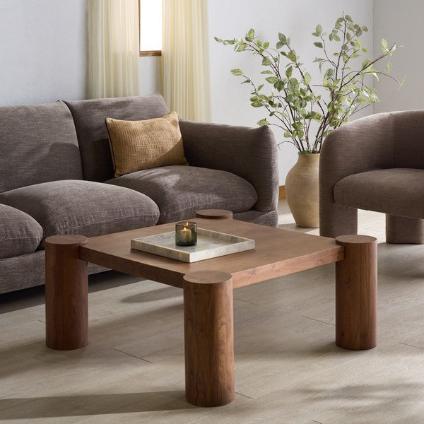 Trescott Square Wood Coffee Table in Walnut