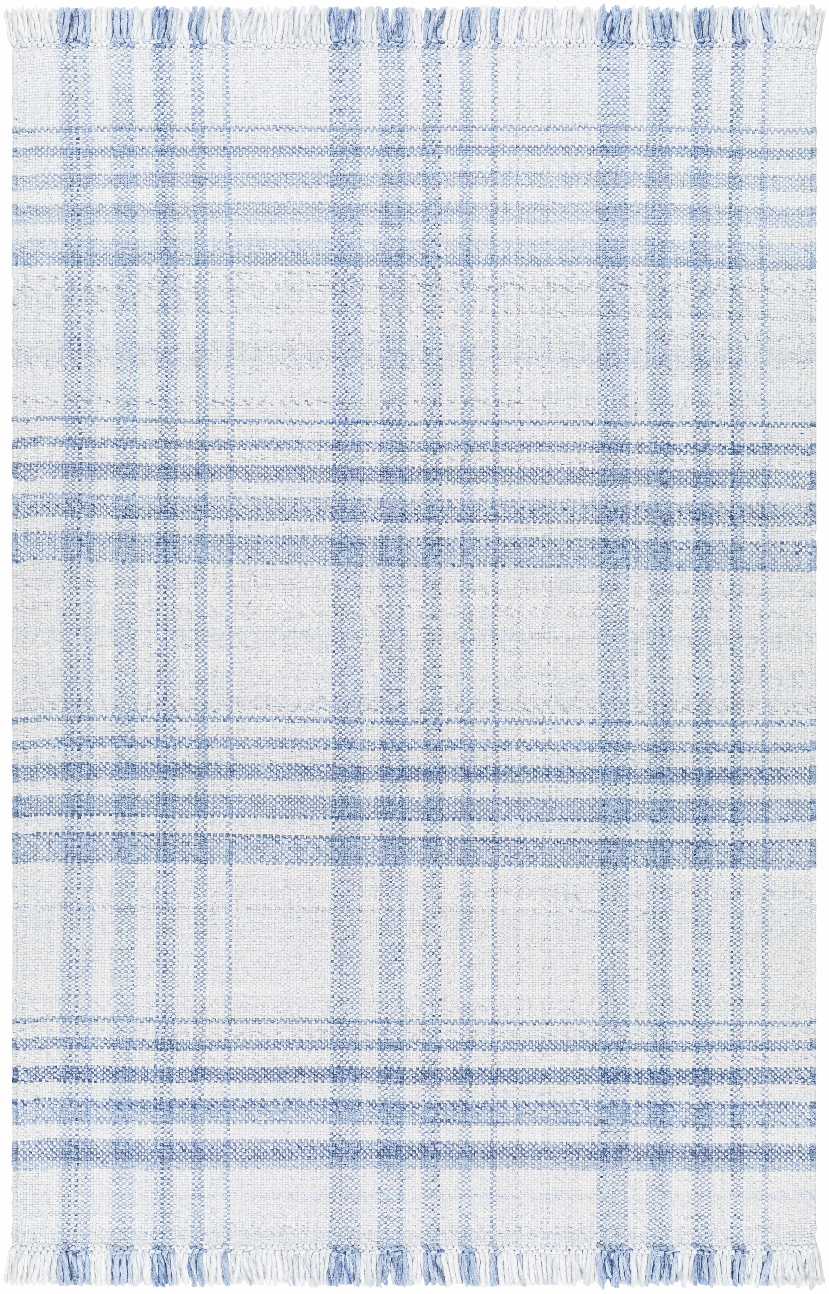 Inara Blue Plaid Area Rug