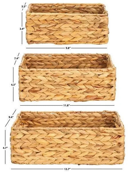 Safavieh Reilly Natural Baskets - Set of 3