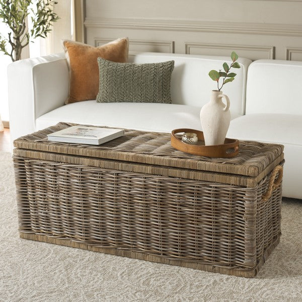 Elyse Rattan Trunk in Natural Unfinished