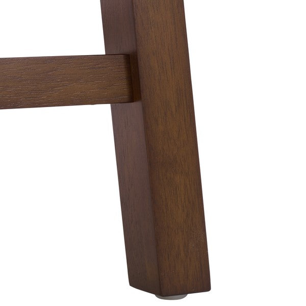 Aero Counter Stool in Brown with Beige Upholstery and Nail Head Trim (Set of 2)