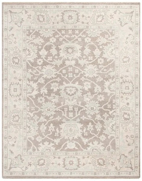 Sivas Wool Rug in Gray and Ivory