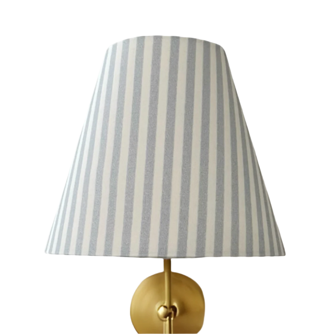 Powder Blue Striped Sconce Shade