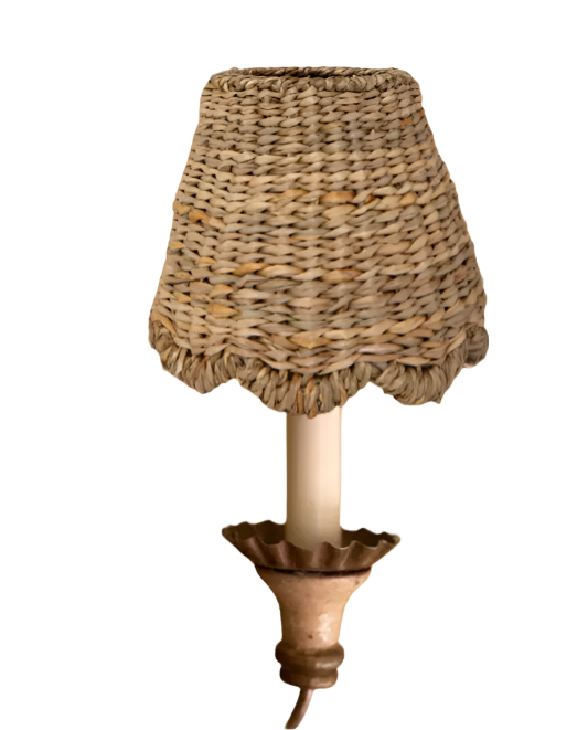 Sconce Seagrass Lampshades (Scalloped Base)