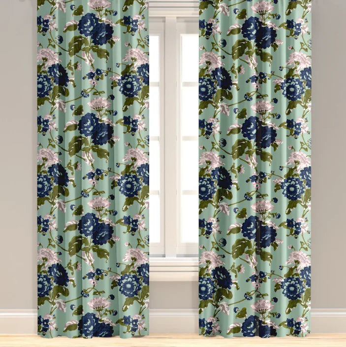 Britain in Seafoam Drapery Panel - The Mayfair Hall