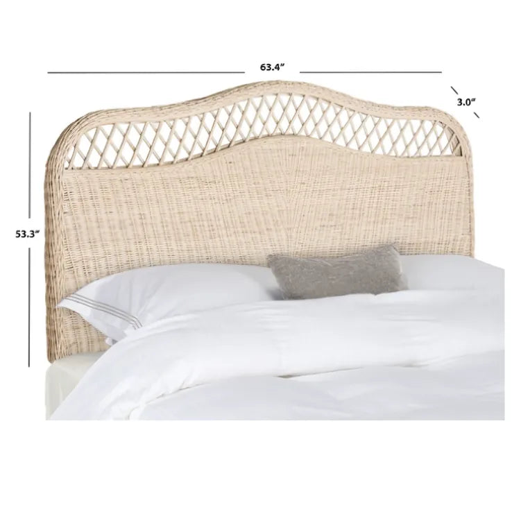 Sephina Rattan Headboard in White Washed